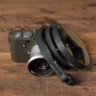 Full Leather Camera Neck Strap 000 (Cura Split Rings)